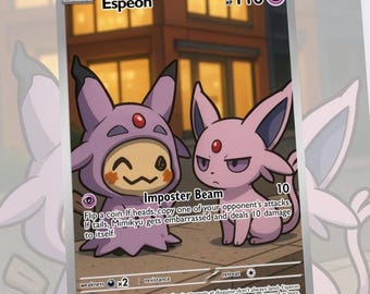 Espeon Mimikyu Custom Made Card Fan Art Card