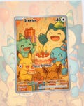 Snorlax Gengar Happy Birthday Gift Custom Made Card Fan Art Card