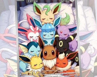 Eeveelution Bedtime Custom Made Card Fan Art Card
