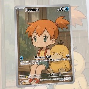Misty & Psyduck Custom Made Card Fan Art Card