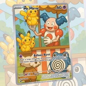 Mr Mime Custom Made Card Fan Art Card