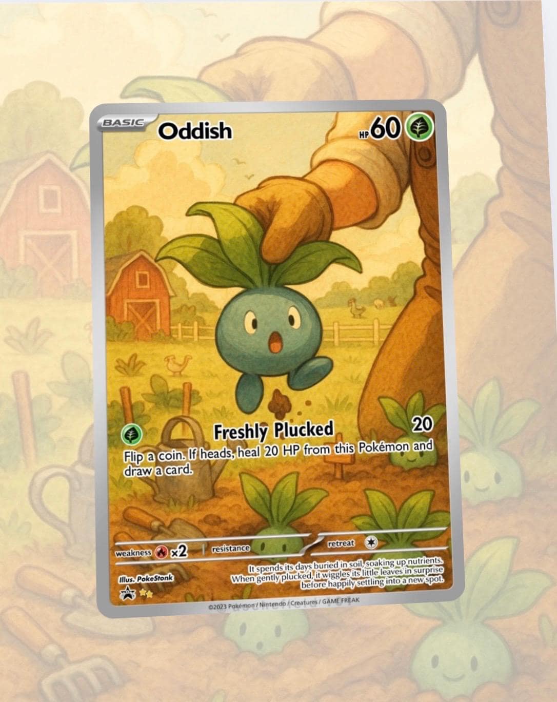 Oddish Card - Etsy, image size:1086x1368