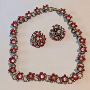 vintage necklace earring set