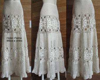 Crocheted lace LONG SKIRT