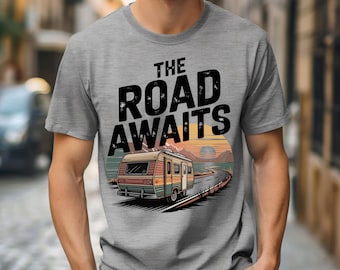 Retro husbils-T-shirt: Vintage husbils-roadtrip-T-shirt