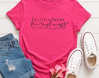 Camiseta Boho Empatía: Camiseta con gráfico retro de amabilidad y cita positiva