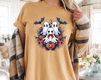 Maglietta di Halloween con fantasma spettrale: maglietta unisex in cotone