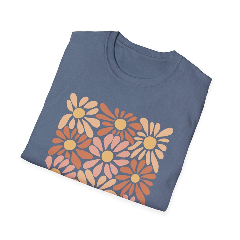 Boho Floral Graphic T-Shirt, Positive Quote Tee image 5