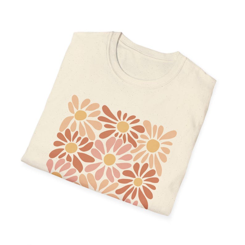 Boho Floral Graphic T-Shirt, Positive Quote Tee image 3