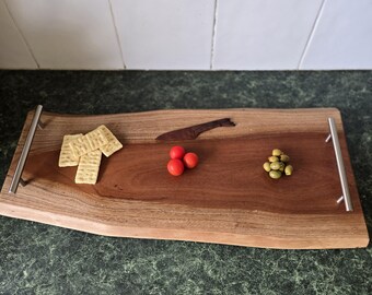 Serving board with handles