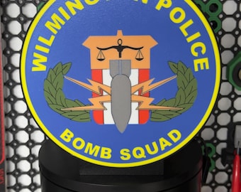 Wilmington Police Bomb Squad Patch LED Light