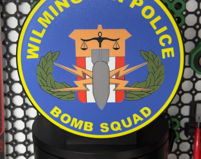 Wilmington Police Bomb Squad Patch LED Light