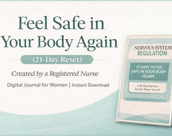21 Day Nervous System Regulation Journal | Digital Fillable PDF | Burnout Recovery for Women | Somatic Healing Workbook | Instant Download