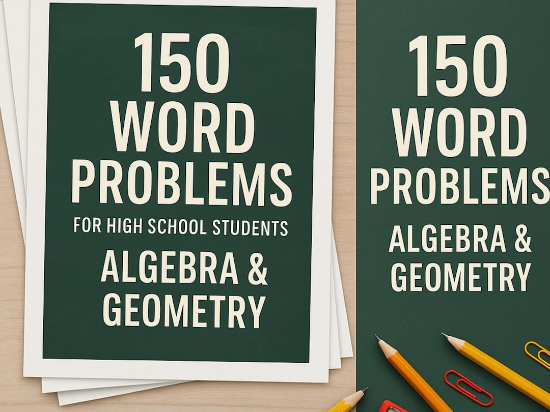 150 High School Math Word Problems Algebra & Geometry PDF Grades 9 - 12 ...