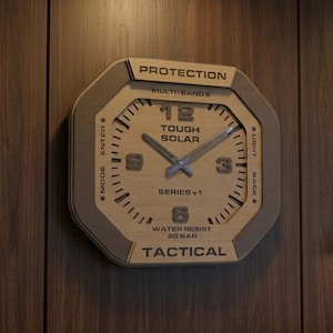Pliki SVG do zegara ściennego RetroWatch wycinane laserowo | Wytrzymały plan CNC (pobranie cyfrowe)