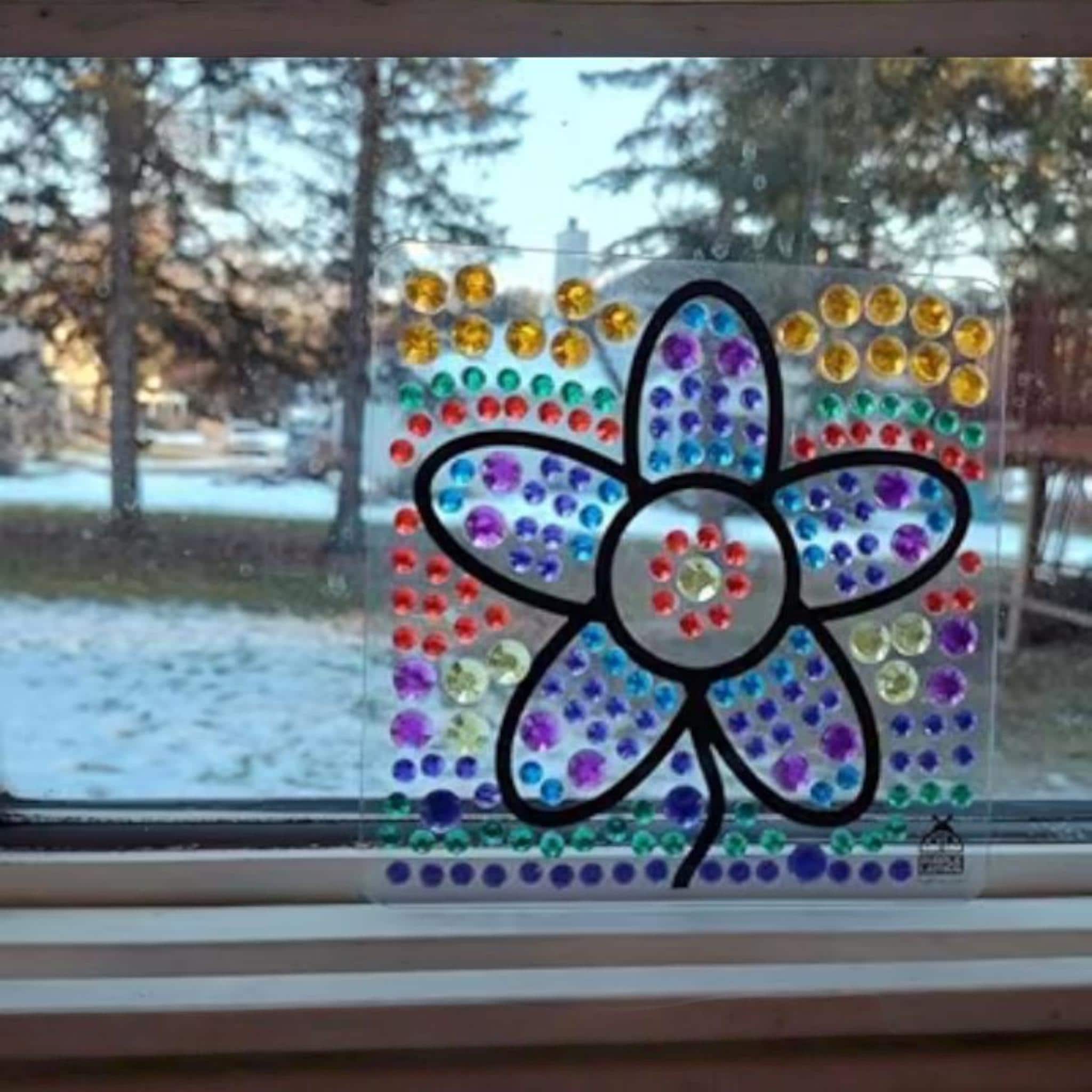 37 Bright & Fun Sun Crafts for Kids 20 DIY Window Gem Art Kit for Kids - Sun Catcher Craft Set with Peel &…