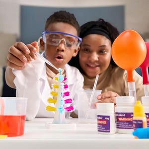 STEM Science Kit for Kids Age 6-10 | 50+ Hands-On Experiments with Crystal Tree, Lava Lamp, Glowing Potion | Fun Educational Gift