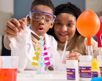 STEM Science Kit for Kids Age 6-10 | 50+ Hands-On Experiments with Crystal Tree, Lava Lamp, Glowing Potion | Fun Educational Gift