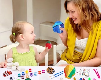 DIY Sea Shell & Rock Painting Kit for Kids | Glow in the Dark Art Craft Set for Ages 4-12 | Fun Creative Gift for Boys and Girls
