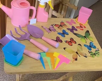 Kids Gardening Tool Set with Tote Bag, Unicorn Apron, Watering Can, Gloves, Shovel, Rake & Trowel – Outdoor and Indoor Gardening Kit Gift