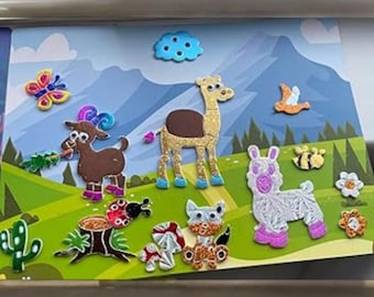 Animal Foil Art Kit for Kids Ages 4+ – Mess-Free Craft Activity with 10 Animal Pictures, 140 Stickers & 120 Foil Sheets – Fun Travel Art Toy