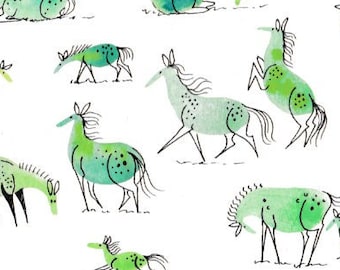 Grüne Kleckspferde
