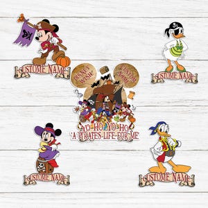 Personalized Mickey And Friends Pirate Cruise Door Magnet, Disney Cruise Magnet, Pirates Of The Caribbean Family Cruise Ship Stateroom Door