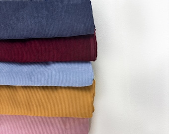 100% Cotton Corduroy Fabric, 8-Wales Corduroy, Durable for Winter Outerwear, Apparel, Home Décor, Sold by the Yard