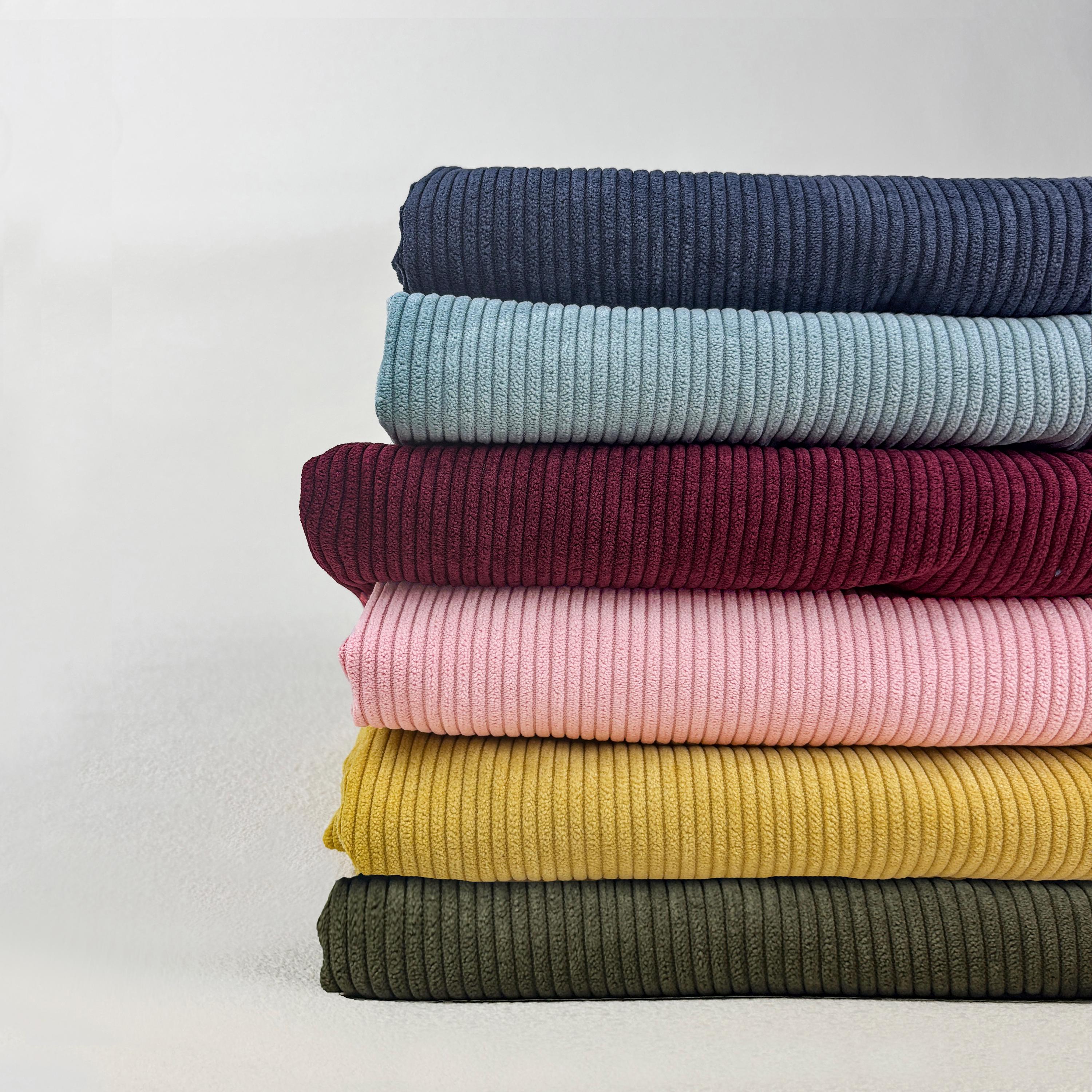 Solid Corduroy Fabric – 8 Wales Soft Durable Material for Sewing Jackets, Sofa Covers, Wedding Decor and DIY Crafts, By The Half Yard