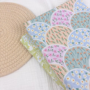 Cottagecore Floral Cotton Fabric – Soft 100% Cotton for Sewing, Quilting, Dresses, DIY Crafts & Cozy Home Decor, By The Half Yard