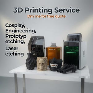 FREE QUOTE! - 3d Printing Service - Toy - Product - Prototype - Engineering - Resin - Laser cutting - Laser etching!
