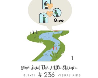 Give Said The Little Stream #236 Visual Aid, Flip Chart, Learning Help for LDS Primary Singing Time