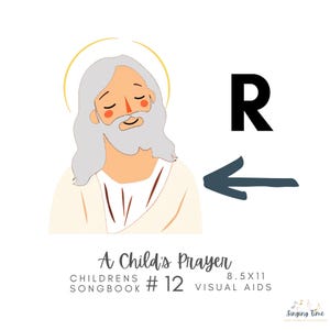 A Child&#39;s Prayer #12 Visual Aid, Flip Chart, Learning Help for LDS Primary Singing Time