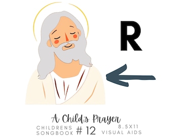 A Child's Prayer #12 Visual Aid, Flip Chart, Learning Help for LDS Primary Singing Time