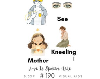 Love Is Spoken Here #190 Visual Aid, Flip Chart, Learning Help for LDS Primary Singing Time