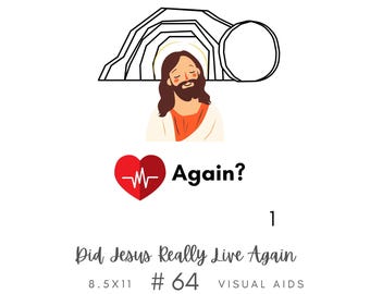 Did Jesus Really Live Again? Children's Songbook #64 Visual Aid, Flip Chart, Learning Help for LDS Primary Singing Time
