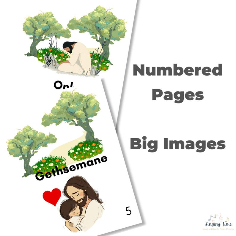 Gethsemane 1009 Visual Aid, Flip Chart, Learning Help for LDS Primary