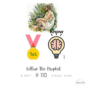 Follow The Prophet #110 Visual Aid, Flip Chart, Learning Help for LDS Primary Singing Time