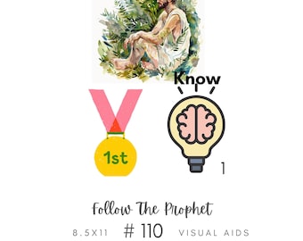 Follow The Prophet #110 Visual Aid, Flip Chart, Learning Help for LDS Primary Singing Time