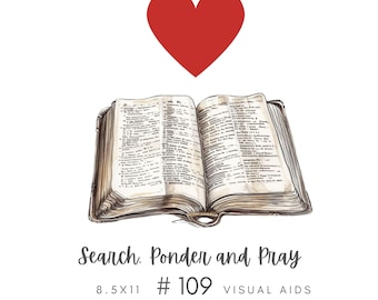 Search, Ponder and Pray #109 Visual Aid, Flip Chart, Learning Help for LDS Primary Singing Time