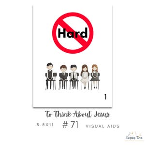 To Think About Jesus #71 Visual Aid, Flip Chart, Learning Help for LDS Primary Singing Time