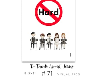 To Think About Jesus #71 Visual Aid, Flip Chart, Learning Help for LDS Primary Singing Time
