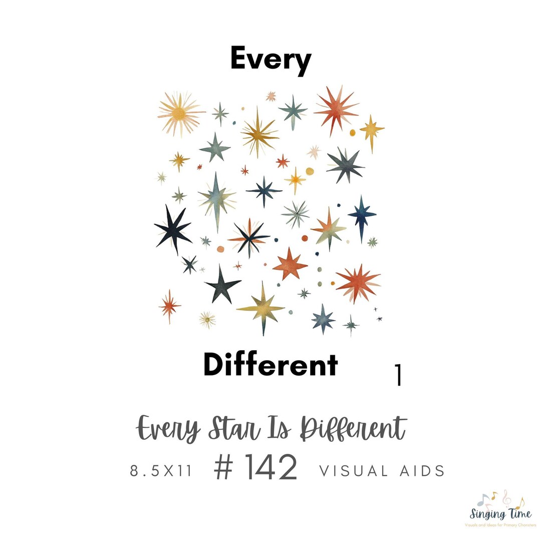 Every Star is Different #142 Visual Aid, Flip Chart, Learning Help for ...