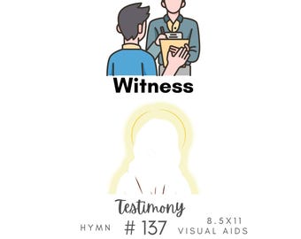 Testimony #137 Visual Aid, Flip Chart, Learning Help for LDS Primary Singing Time