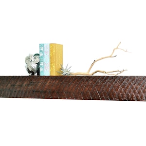 Reclaimed wood fireplace mantel or floating shelf : 48&quot;- 56&quot;
