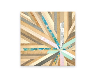 Arte de pared de madera recuperada