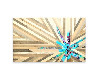 Arte de pared de madera recuperada