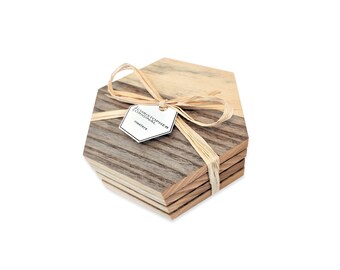 Posavasos hexagonales - juego de 4