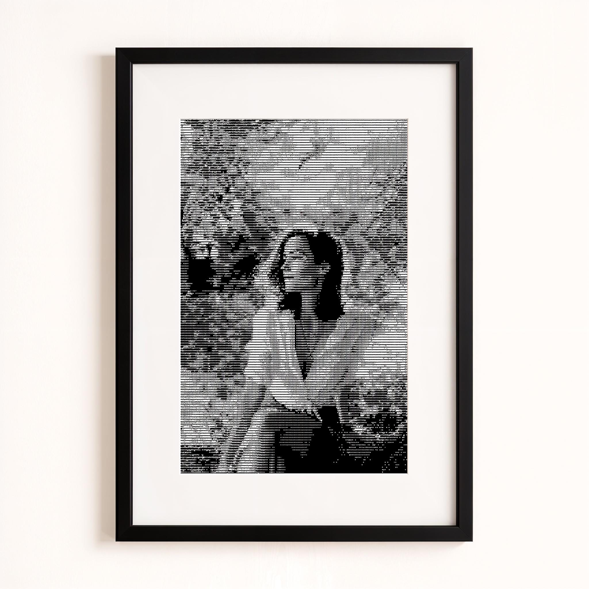 Black and White Pixel Art Personal Portrait, Gift for Boyfriend ...