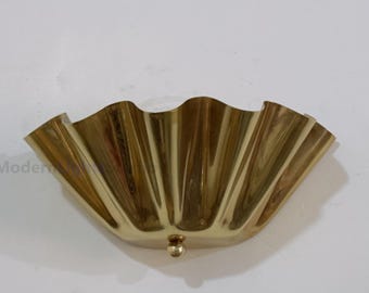Half Flower Brass Wall Sconce | Art Deco Wall Light | Vintage Brass Fan Sconce | Mid Century Modern Light Fixture | Elegant Wall Lamp